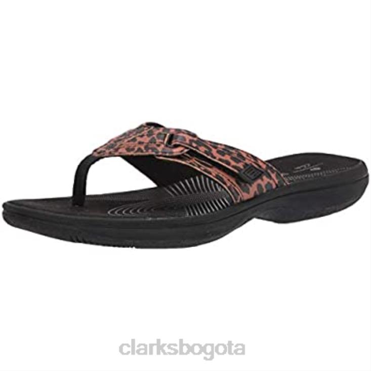 Clarks 0DX8L2788 negro tan interés sintético mujer brinkley jazz flip-flop clarks mujer negro bronceado interés sintético