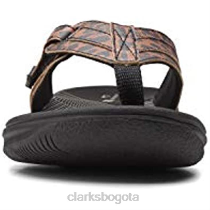 Clarks 0DX8L2788 negro tan interés sintético mujer brinkley jazz flip-flop clarks mujer negro bronceado interés sintético