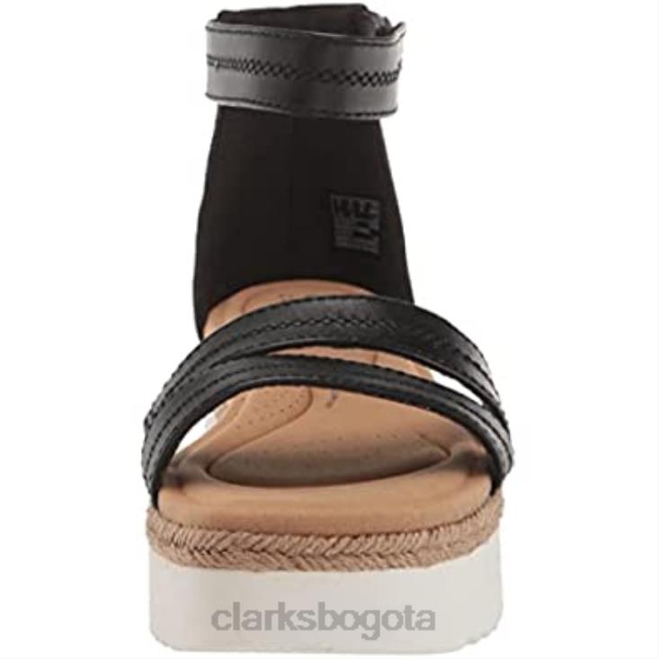 Clarks 0DX8L2789 sandalia plana lana glide mujer clarks cuero negro mujer cuero negro