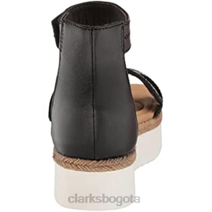 Clarks 0DX8L2789 sandalia plana lana glide mujer clarks cuero negro mujer cuero negro