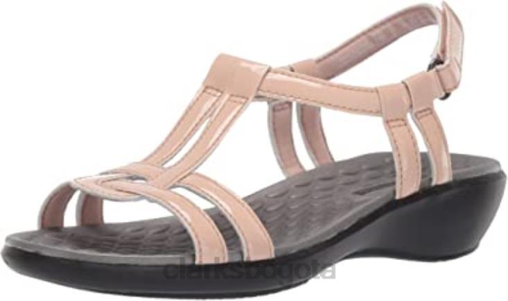 Clarks 0DX8L2793 Sandalia clarks sonar aster de charol sintético rosa polvoriento para mujer mujer charol sintético rosa empolvado
