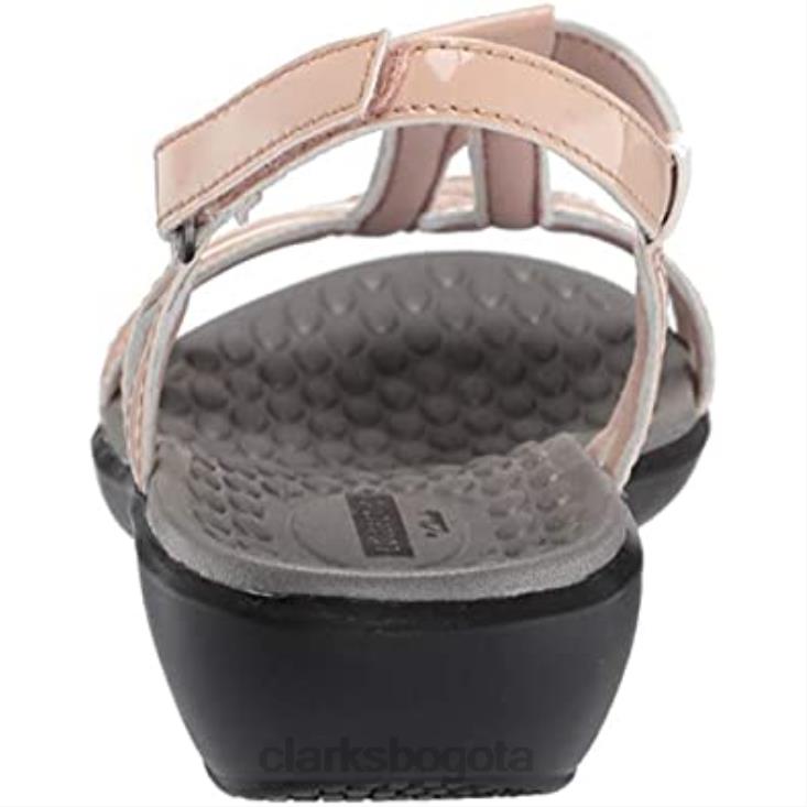 Clarks 0DX8L2793 Sandalia clarks sonar aster de charol sintético rosa polvoriento para mujer mujer charol sintético rosa empolvado