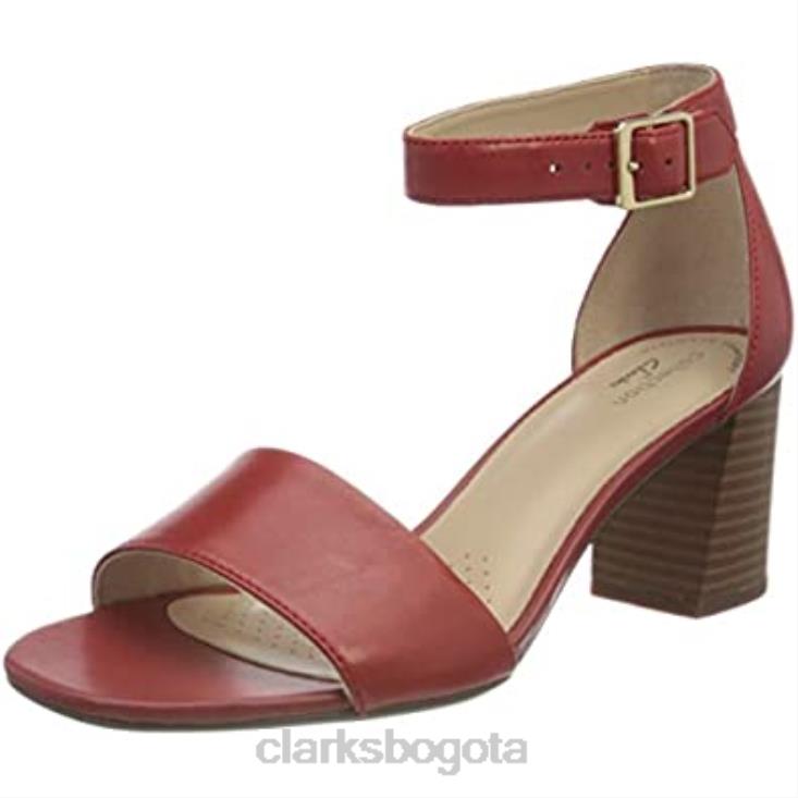 Clarks 0DX8L2797 zapatos de salón jocelynne cam mujer clarks cuero rojo mujer cuero rojo