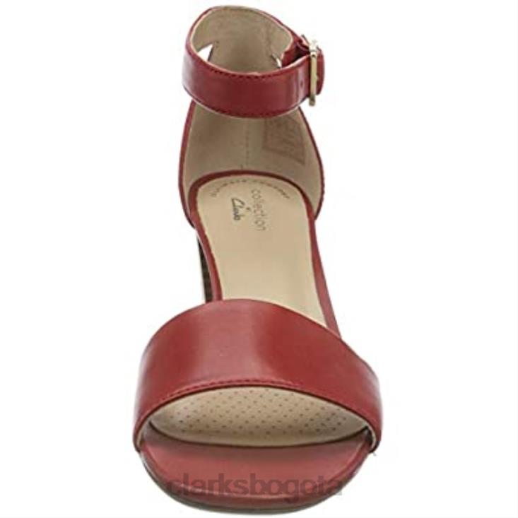 Clarks 0DX8L2797 zapatos de salón jocelynne cam mujer clarks cuero rojo mujer cuero rojo