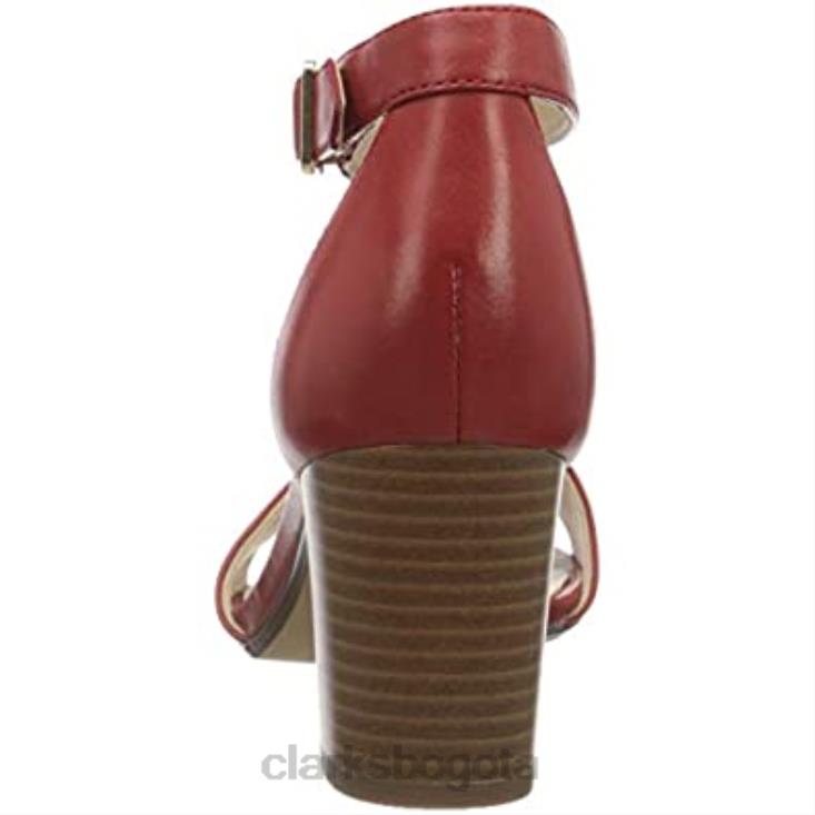 Clarks 0DX8L2797 zapatos de salón jocelynne cam mujer clarks cuero rojo mujer cuero rojo