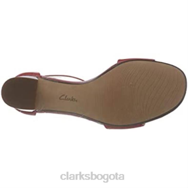Clarks 0DX8L2797 zapatos de salón jocelynne cam mujer clarks cuero rojo mujer cuero rojo