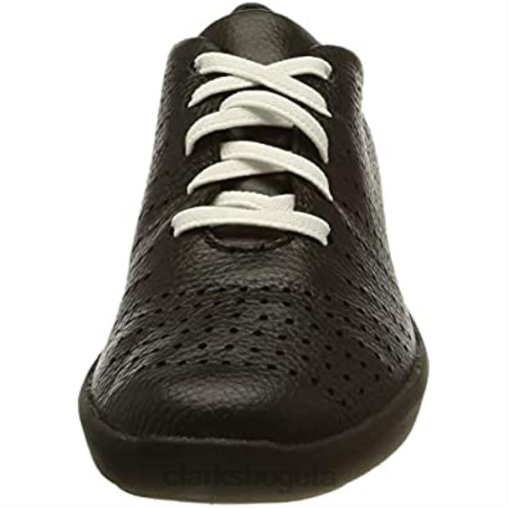 Clarks 0DX8L280 Zapatilla clarks kayleigh aster de piel negra para mujer mujer cuero negro