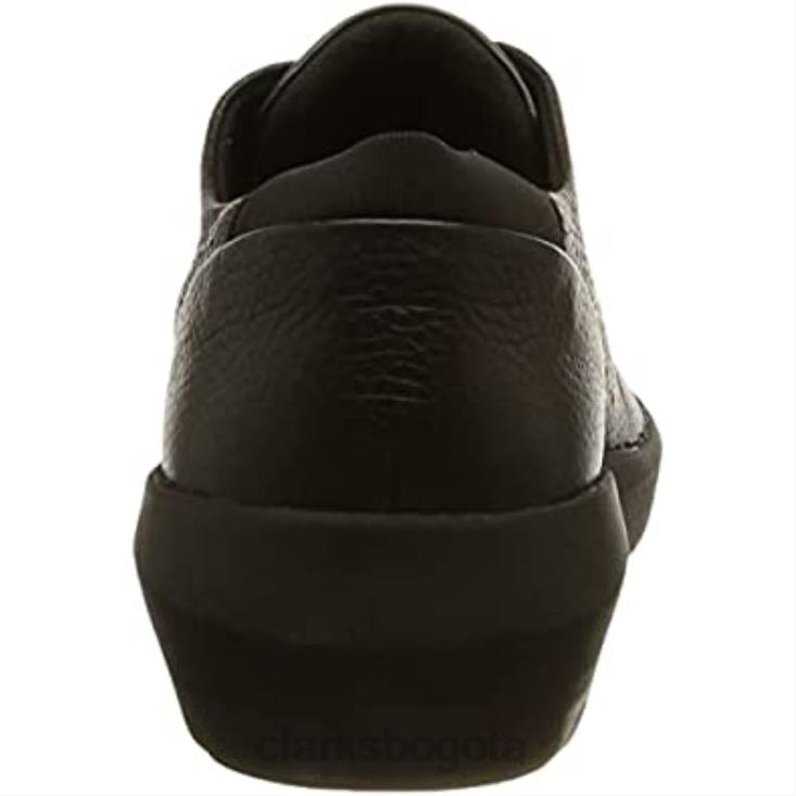 Clarks 0DX8L280 Zapatilla clarks kayleigh aster de piel negra para mujer mujer cuero negro