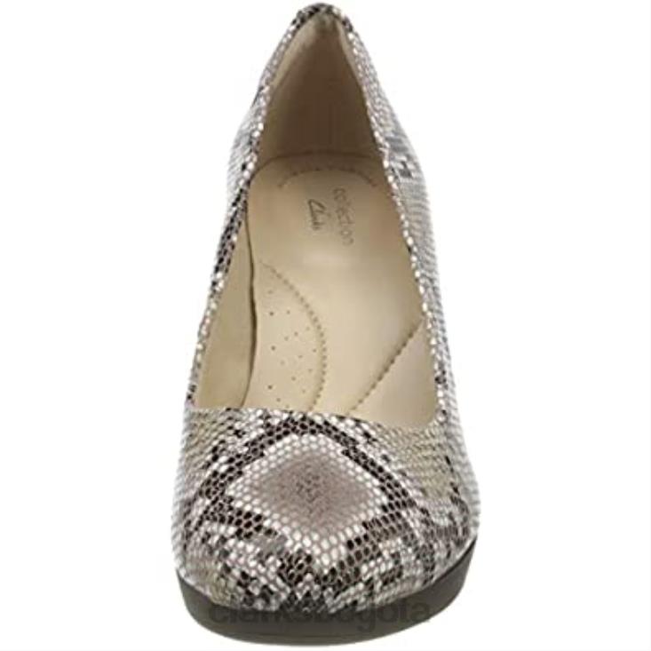 Clarks 0DX8L2800 Zapatos de salón clarks ambyr joy de piel sintética con serpiente natural mujer serpiente natural sintética