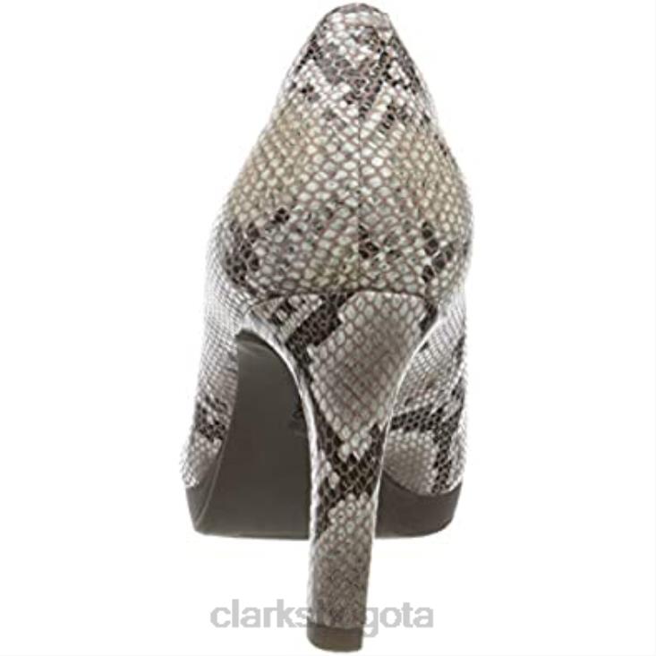 Clarks 0DX8L2800 Zapatos de salón clarks ambyr joy de piel sintética con serpiente natural mujer serpiente natural sintética