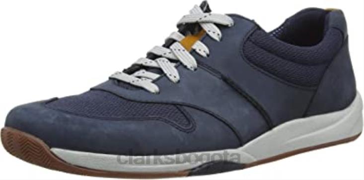 Clarks 0DX8L2802 Zapatillas clarks langton race para hombre de nobuk azul marino hombres nubuck azul marino