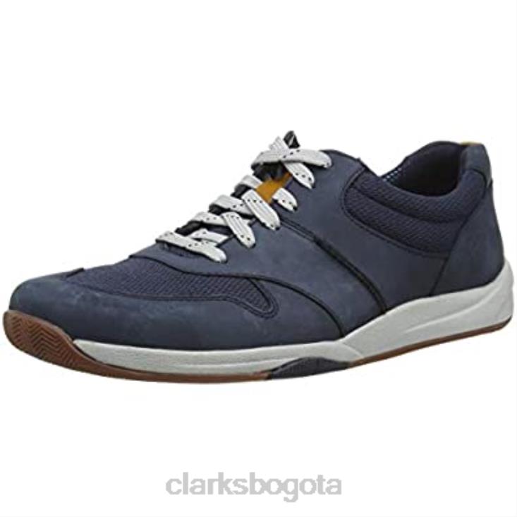 Clarks 0DX8L2802 Zapatillas clarks langton race para hombre de nobuk azul marino hombres nubuck azul marino