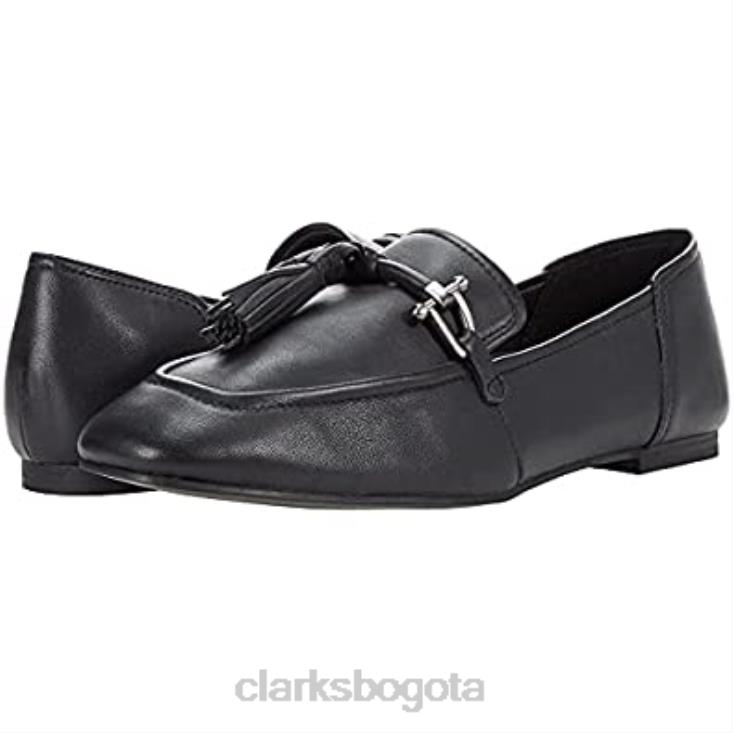 Clarks 0DX8L2804 clarks de cuero negro puro 2 borlas unisexo cuero negro
