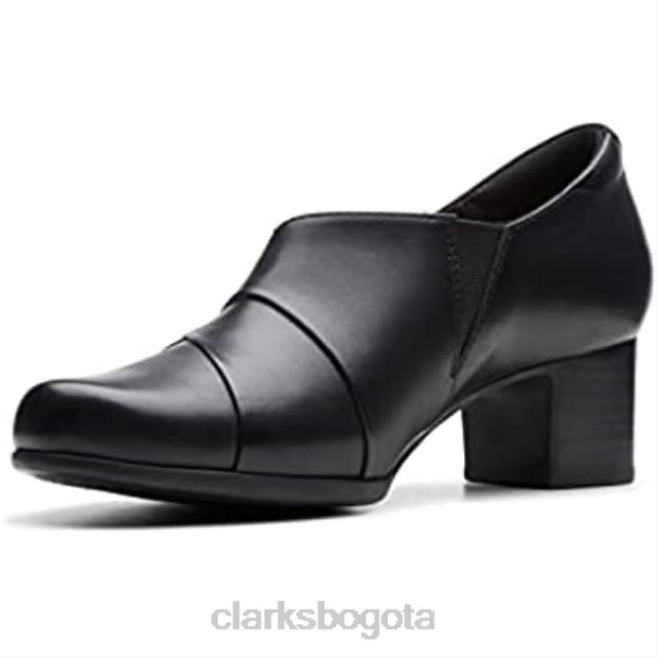 Clarks 0DX8L2810 zapatos clarks un damson adele de cuero negro negro unisexo negro