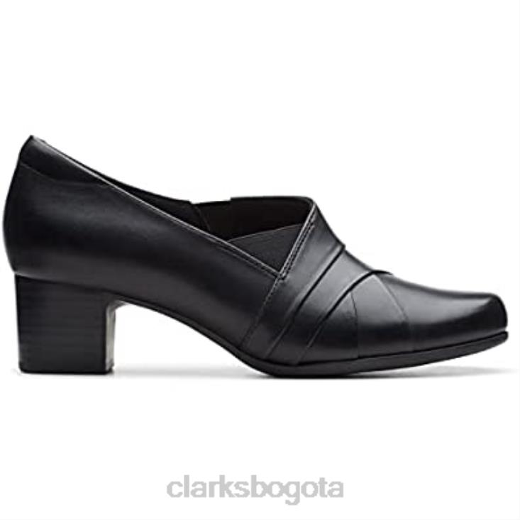 Clarks 0DX8L2810 zapatos clarks un damson adele de cuero negro negro unisexo negro