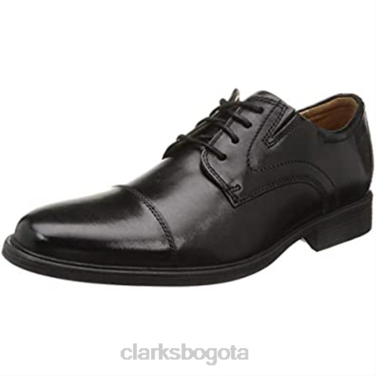 Clarks 0DX8L2815 zapatillas whiddon cap para hombre clarks negras hombres cuero negro