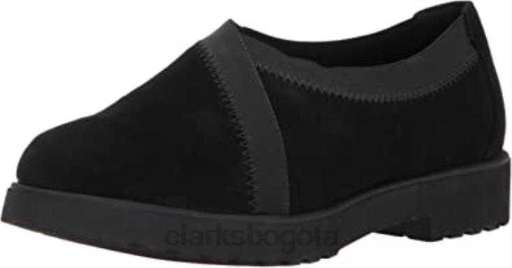 Clarks 0DX8L2819 Mocasines sin cordones clarks bellevue cedro de ante negro para mujer mujer ante negro