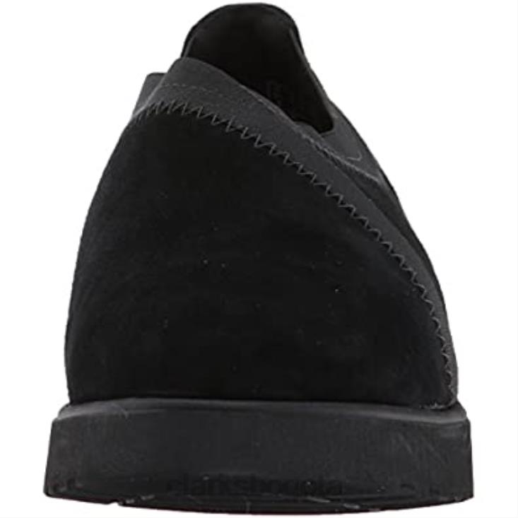 Clarks 0DX8L2819 Mocasines sin cordones clarks bellevue cedro de ante negro para mujer mujer ante negro