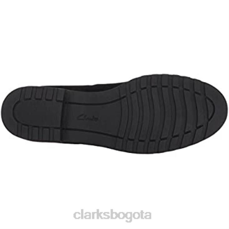 Clarks 0DX8L2819 Mocasines sin cordones clarks bellevue cedro de ante negro para mujer mujer ante negro