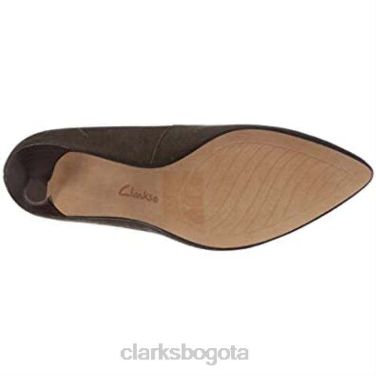 Clarks 0DX8L2821 zapatos de tacón linvale jerica para mujer de cuero metalizado claro clarks mujer cuero metalizado claro