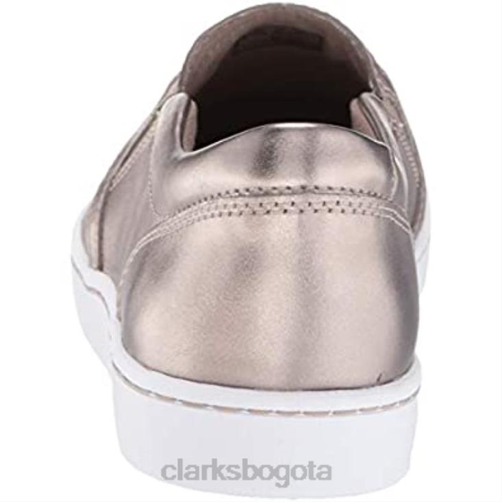 Clarks 0DX8L2823 Zapatilla Pawley Bliss para mujer Clarks peltre cuero metalizado mujer cuero metalizado peltre