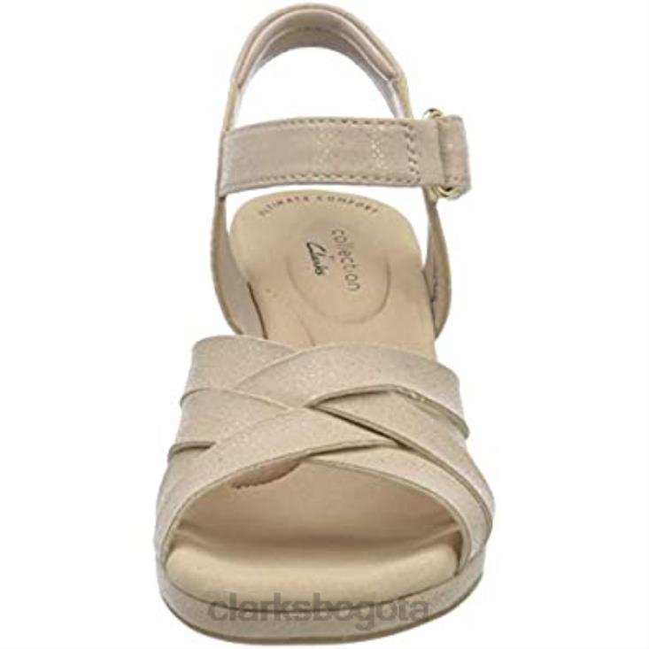 Clarks 0DX8L2825 Sandalias de tacón Clarks Dusty Rose Lafley Leah para mujer mujer rosa polvorienta