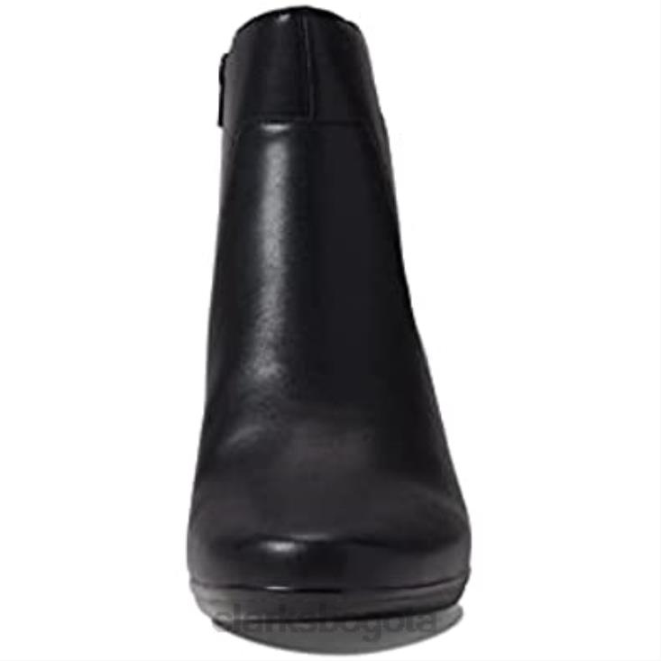 Clarks 0DX8L2828 Botín mujer Emily Holly de piel negra clarks mujer cuero negro