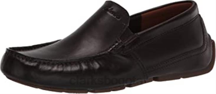 Clarks 0DX8L2830 mocasín estilo markman pladriving para hombre de piel marrón oscuro clarks hombres cuero marrón oscuro