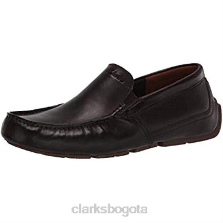 Clarks 0DX8L2830 mocasín estilo markman pladriving para hombre de piel marrón oscuro clarks hombres cuero marrón oscuro