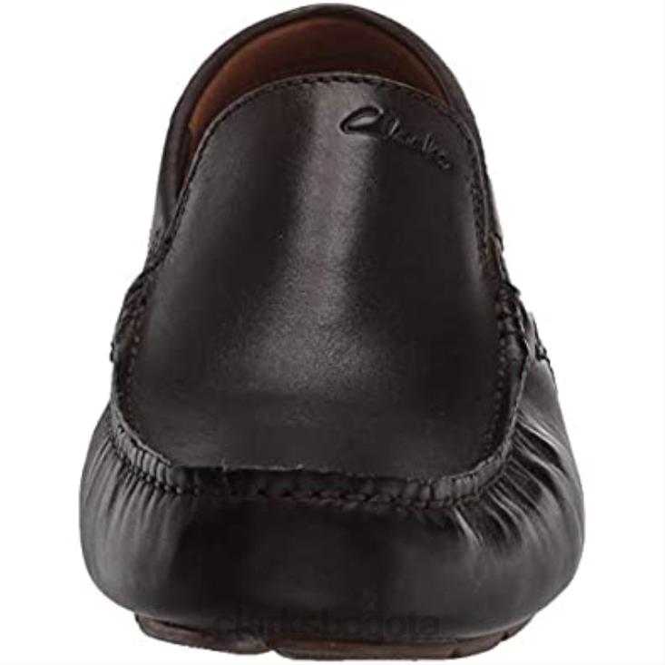 Clarks 0DX8L2830 mocasín estilo markman pladriving para hombre de piel marrón oscuro clarks hombres cuero marrón oscuro
