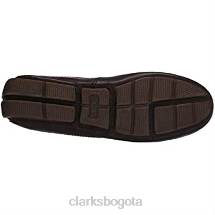 Clarks 0DX8L2830 mocasín estilo markman pladriving para hombre de piel marrón oscuro clarks hombres cuero marrón oscuro