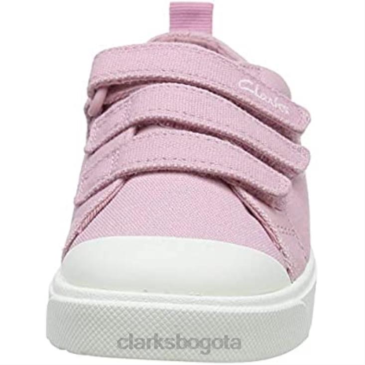 Clarks 0DX8L2835 rosa lona rosa lona rosa clarks niño unisex niños city vibe k zapatillas bajas niño niños rosa lienzo rosa lienzo rosa