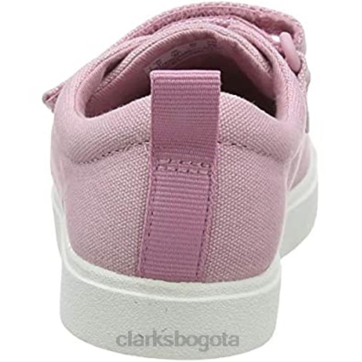 Clarks 0DX8L2835 rosa lona rosa lona rosa clarks niño unisex niños city vibe k zapatillas bajas niño niños rosa lienzo rosa lienzo rosa