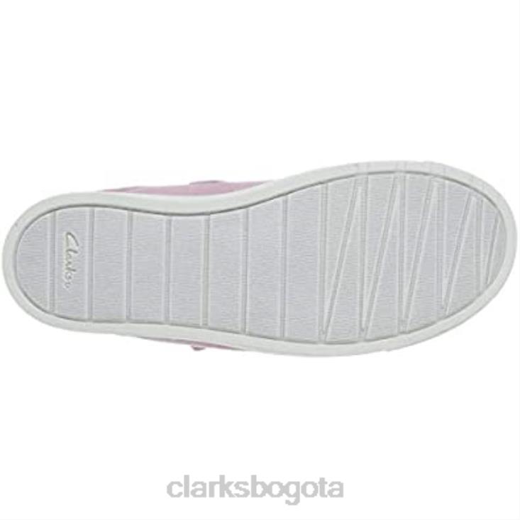 Clarks 0DX8L2835 rosa lona rosa lona rosa clarks niño unisex niños city vibe k zapatillas bajas niño niños rosa lienzo rosa lienzo rosa