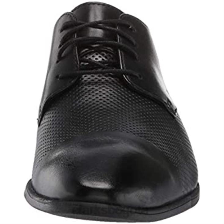 Clarks 0DX8L2836 gorra bampton de hombre de cuero negro oxford clarks hombres