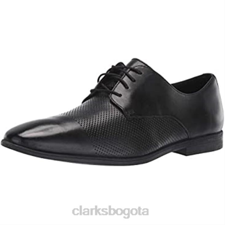 Clarks 0DX8L2837 gorra bampton hombre oxford clarks cuero negro hombres