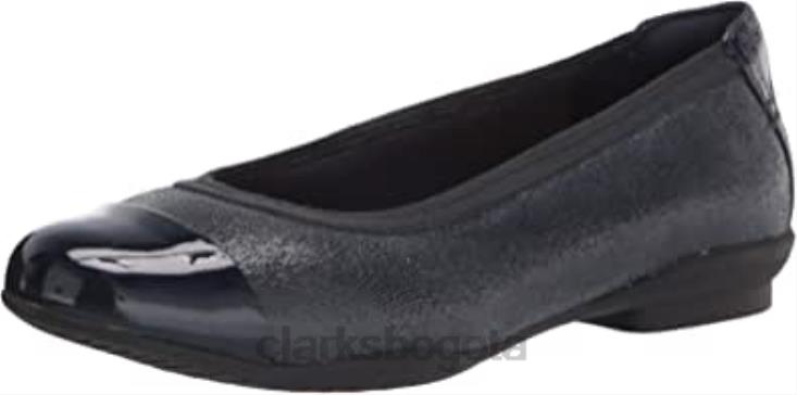 Clarks 0DX8L284 bailarinas de mujer sara orquídea combi piel azul marino clarks mujer