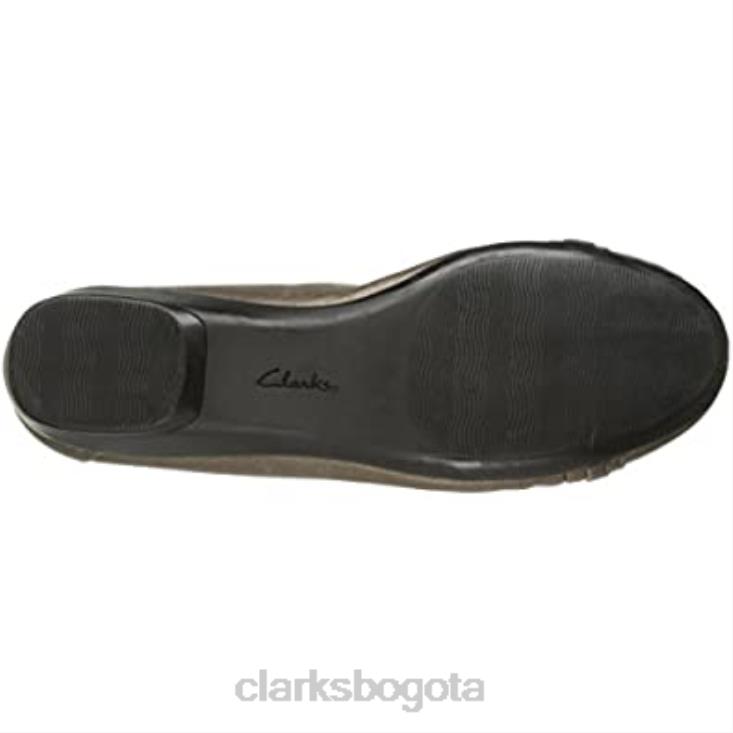 Clarks 0DX8L2843 Zapatos planos clarks kinzie light de piel peltre para mujer mujer cuero peltre