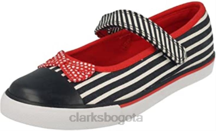 Clarks 0DX8L2844 Zapatos de lona lavables para niña azul marino gracie joy clarks niños Azul marino
