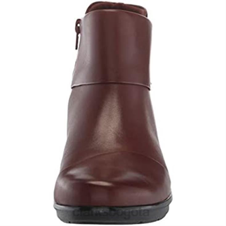 Clarks 0DX8L2846 botas de moda Hope Track para mujer cahoga ny cuero clarks mujer cuero caoba