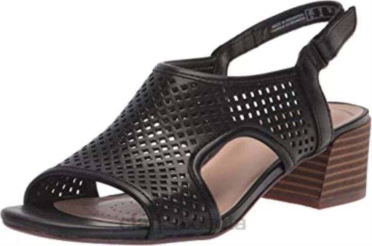 Clarks 0DX8L2853 sandalia tacon estrella caroleigh mujer clarks piel negro mujer
