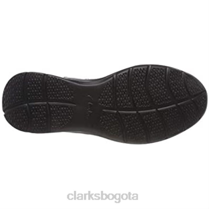 Clarks 0DX8L2855 cotrell edge zapatos casuales de cuero con cordones para hombre clarks negro hombres negro negro liso