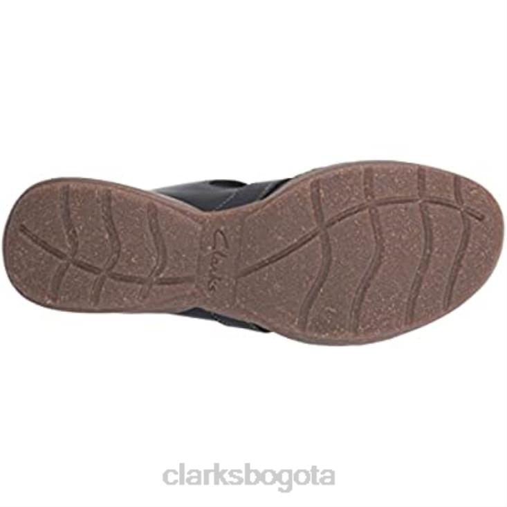 Clarks 0DX8L2858 Merceditas Clarks Roseville Step para mujer de piel azul marino mujer cuero azul marino