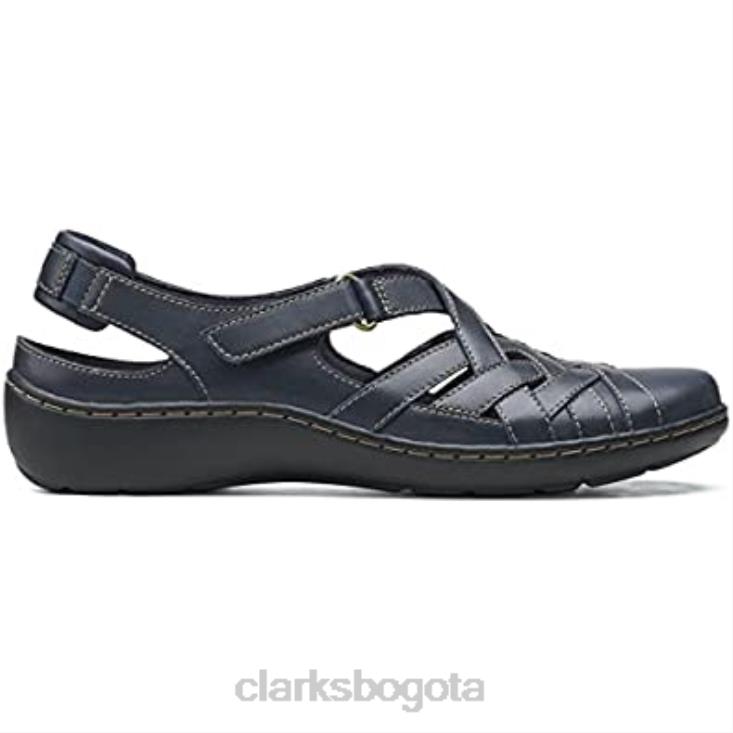 Clarks 0DX8L286 mocasín cora dream plano mujer piel azul marino clarks mujer