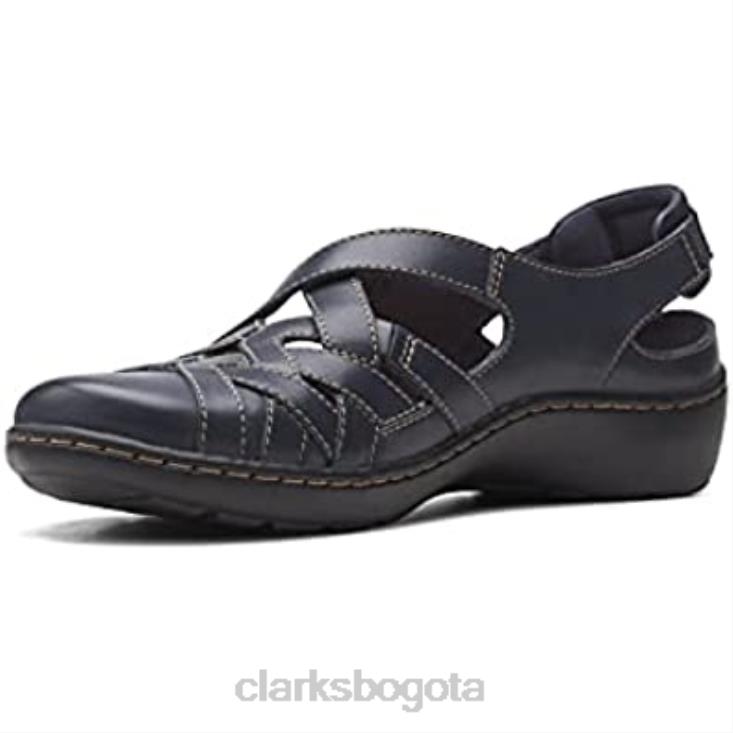 Clarks 0DX8L286 mocasín cora dream plano mujer piel azul marino clarks mujer