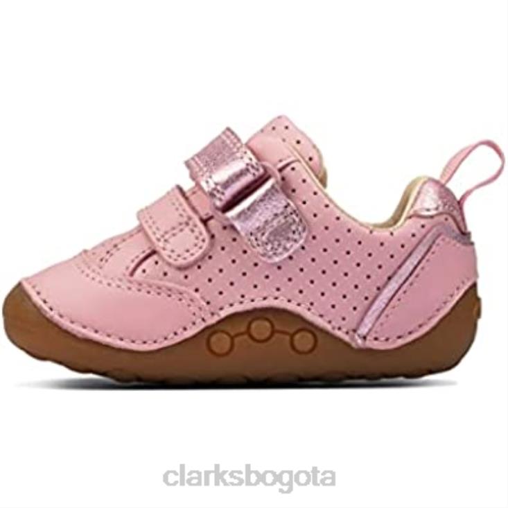 Clarks 0DX8L2860 ti ny sky zapatos de cuero para niños pequeños clarks rosados niños