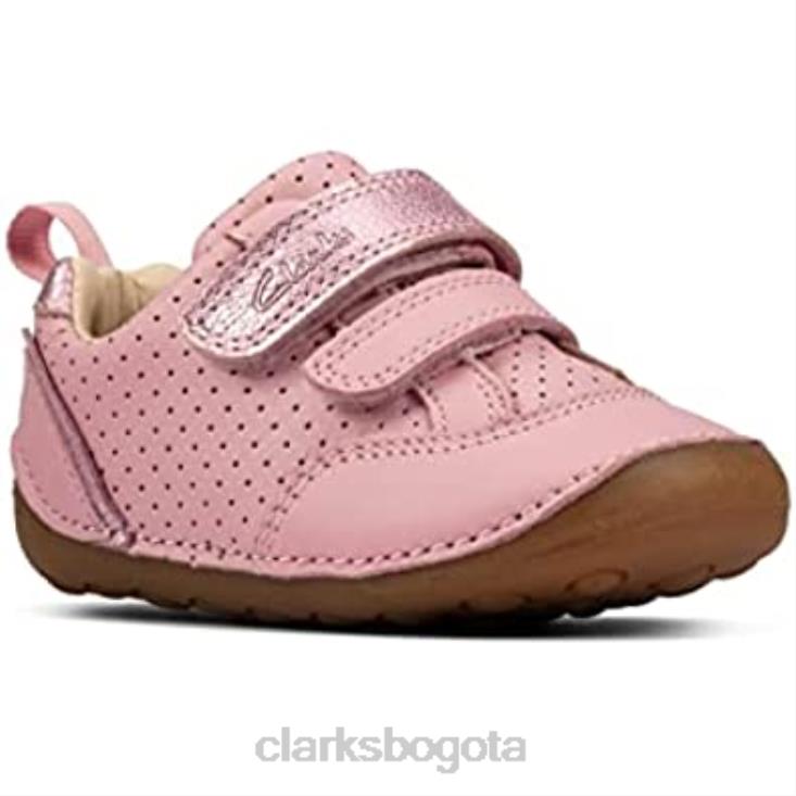 Clarks 0DX8L2860 ti ny sky zapatos de cuero para niños pequeños clarks rosados niños