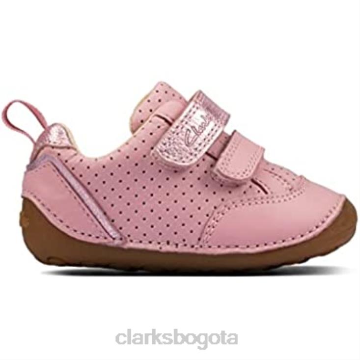 Clarks 0DX8L2860 ti ny sky zapatos de cuero para niños pequeños clarks rosados niños