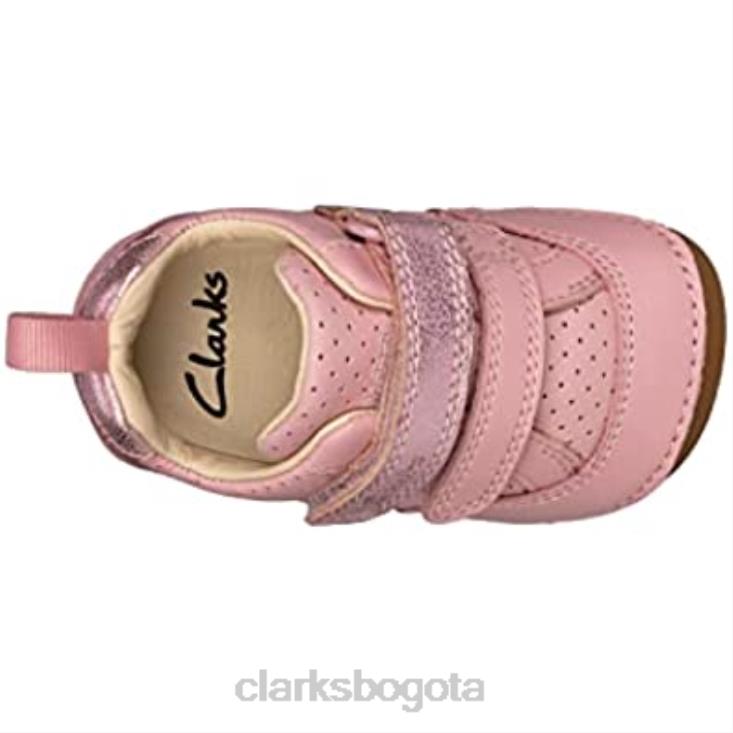 Clarks 0DX8L2860 ti ny sky zapatos de cuero para niños pequeños clarks rosados niños