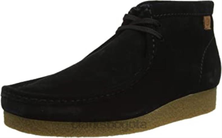 Clarks 0DX8L2862 botas chukka shacre para hombre clarks negras hombres ante negro